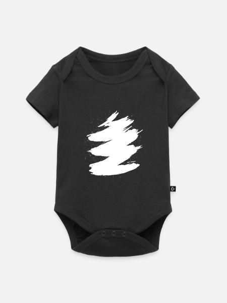 Pinselstriche - Baby Premium Kurzarmbody - Schwarz