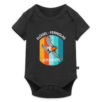 Vogelbeobachtung Vögel Beobachten Birding Vogel - Baby Premium Kurzarmbody - Schwarz - Vorne