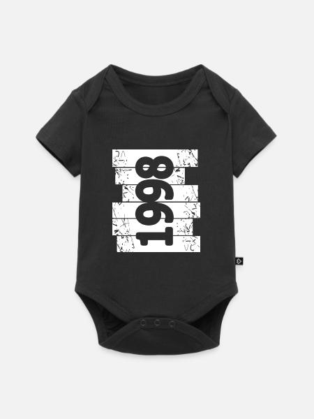 Eltern 1998 - Baby Premium Kurzarmbody - Schwarz