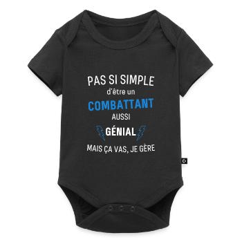 Combattant Génial - Body à manches courtes Premium Bébé - noir - Devant