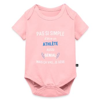 Großartiger Athlet - Baby Premium Kurzarmbody - Rosa - Vorne