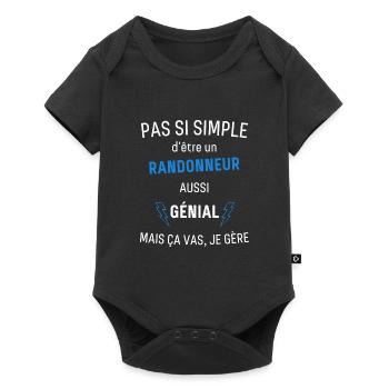 Awesome hiker - Baby Premium short-sleeve bodysuit - black - Front