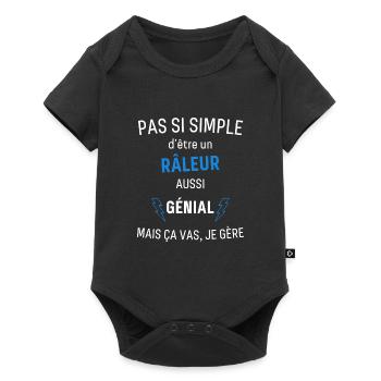 Râleur Génial - Body à manches courtes Premium Bébé - noir - Devant