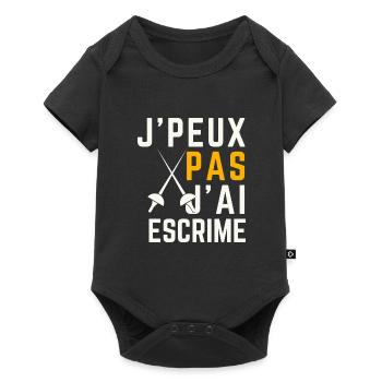 Ich kann nicht, ich kann Fechten - Baby Premium Kurzarmbody - Schwarz - Vorne