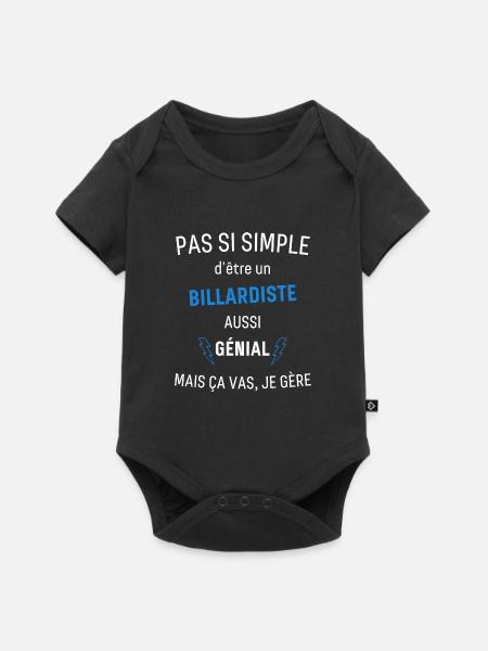 Großartiger Billardspieler - Baby Premium Kurzarmbody - Schwarz