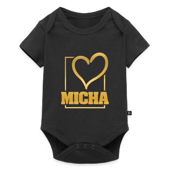 Michée comme un cœur - Body à manches courtes Premium Bébé - noir - Devant
