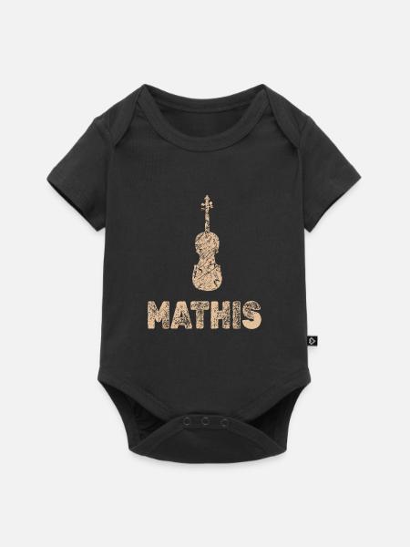 Mathis als Bratsche - Baby Premium Kurzarmbody - Schwarz