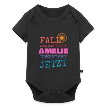 Amelie - Baby Premium short-sleeve bodysuit - black - Front