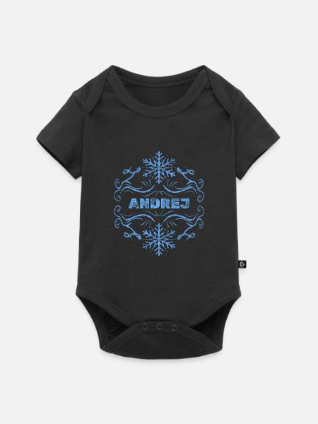Andrej - Baby Premium Kurzarmbody - Schwarz