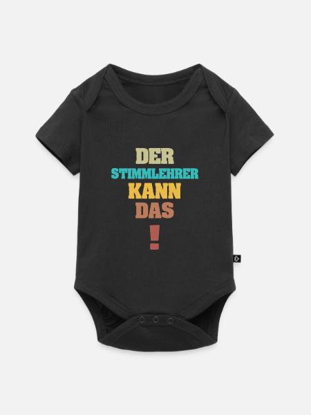 Lustig Stimmlehrer - Baby Premium Kurzarmbody - Schwarz