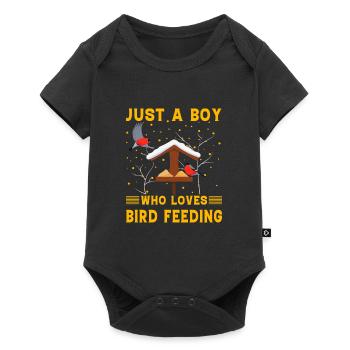 Just a Boy who loves Bird Feeding - Baby Premium short-sleeve bodysuit - black - Front