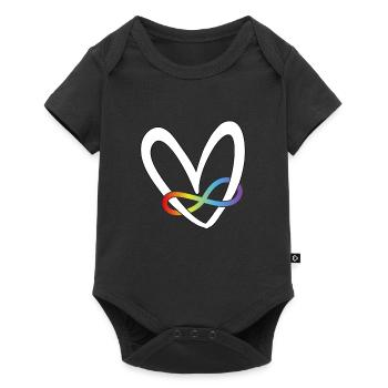 Autism Heart - Baby Premium short-sleeve bodysuit - black - Front