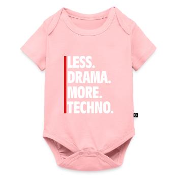 Less Drama More Techno - Raver Say Music - Baby Premium short-sleeve bodysuit - rose - Front
