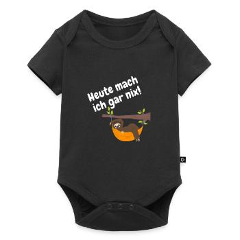 heute mach ich gar nix - Baby Premium Kurzarmbody - Schwarz - Vorne
