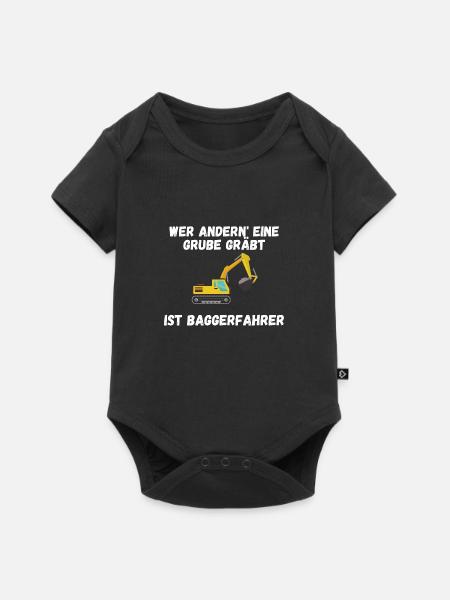 Baggerfahrer - Baby Premium Kurzarmbody - Schwarz