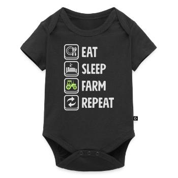 Eat Sleep Farm Repeat - Baby Premium short-sleeve bodysuit - black - Front