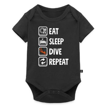 Eat Sleep Diving Repeat - Funny Diving - Baby Premium short-sleeve bodysuit - black - Front