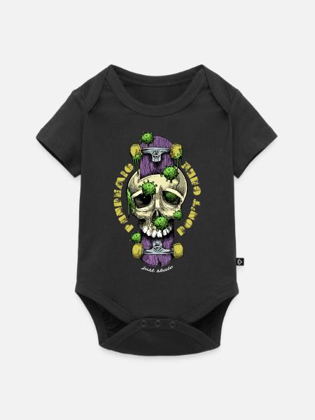 Covid Pandemic Skateboarding - Baby Premium Kurzarmbody - Schwarz