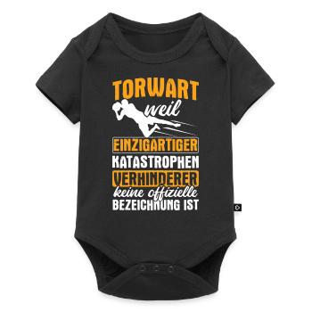 Fußball Torwart Geschenkidee - Baby Premium Kurzarmbody - Schwarz - Vorne