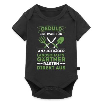 Galabau Gärtner - Baby Premium Kurzarmbody - Schwarz - Vorne
