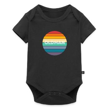 Rainbow Old man Retro Vintage - Baby Premium short-sleeve bodysuit - black - Front
