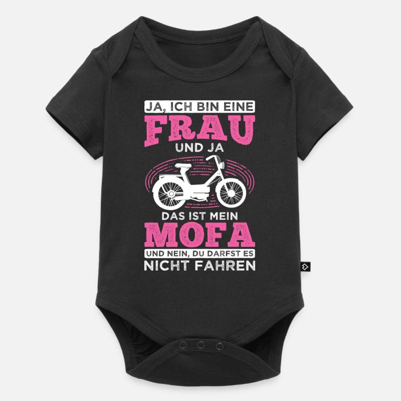 Mofa Moped Geschenk - Baby Premium Kurzarmbody - Schwarz