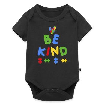 Be Kind Heart Love Puzzle Autisme Fier Autiste - Body à manches courtes Premium Bébé - noir - Devant