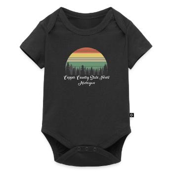 Forêt domaniale de Copper Country - Body à manches courtes Premium Bébé - noir - Devant