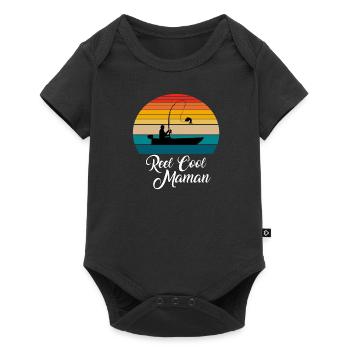 Reel Cool Maman Fishing Gifts - Baby Premium short-sleeve bodysuit - black - Front