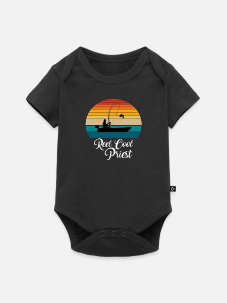 Reel Cool Priest Fishing Gifts - Premium kortærmet baby-body  - sort