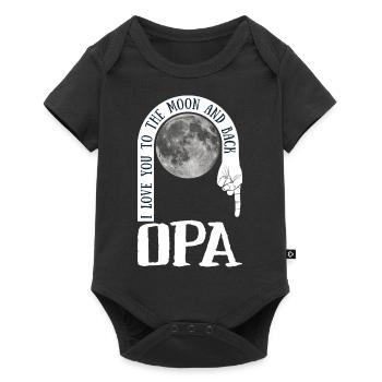Opa I Love You To The Moon And Back - Baby Premium Kurzarmbody - Schwarz - Vorne