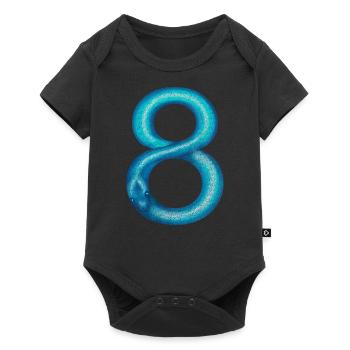Schlange 8 - Baby Premium Kurzarmbody - Schwarz - Vorne