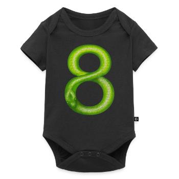 8 3 - Baby Premium Kurzarmbody - Schwarz - Vorne