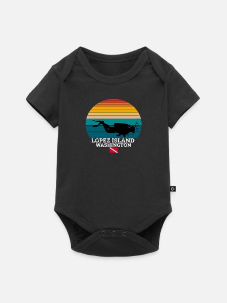 Lopez Island US Island Diving - Baby Premium short-sleeve bodysuit - black