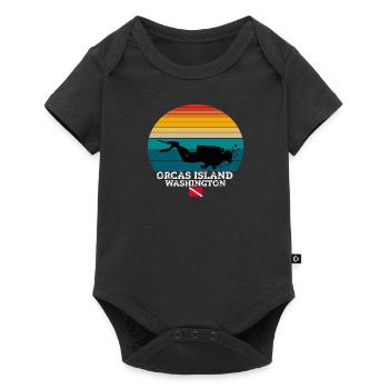 Orcas Island US Island Diving - Baby Premium Kurzarmbody - Schwarz - Vorne
