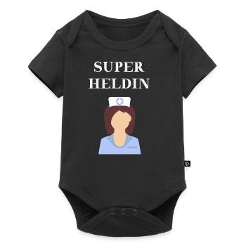 Krankenschwester - Superheldin Geschenkidee - Baby Premium Kurzarmbody - Schwarz - Vorne