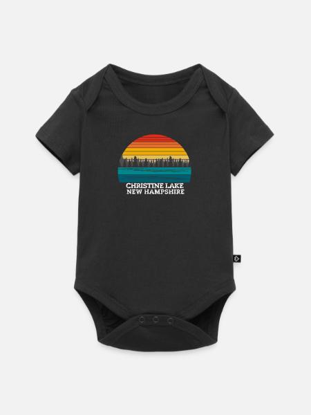 Christine Lake New Hampshire - Baby Premium short-sleeve bodysuit - black