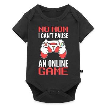 No Mom I Can't Pause An Online Game Spieler - Baby Premium Kurzarmbody - Schwarz - Vorne