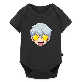 Emoji Visage Anime Étonné - Chemise Anime - Body à manches courtes Premium Bébé - noir - Devant