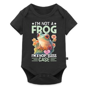 Je ne suis pas une grenouille - T-shirt grenouille - Body à manches courtes Premium Bébé - noir - Devant