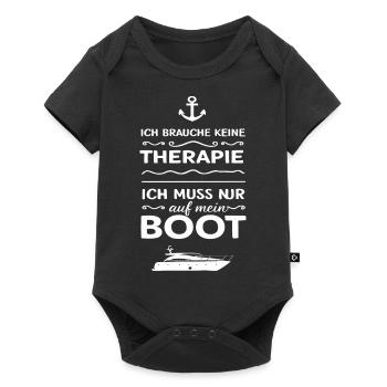 Ich Muss Nur Auf Mein Boot für einen - Baby Premium Kurzarmbody - Schwarz - Vorne