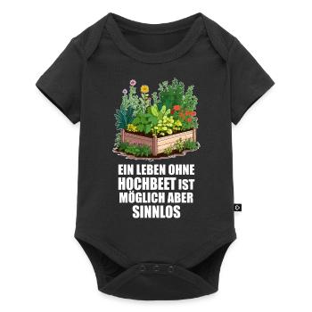 Hobbygärtner, Hochbeet, Garten, Pflanzen, Gemüse - Baby Premium Kurzarmbody - Schwarz - Vorne