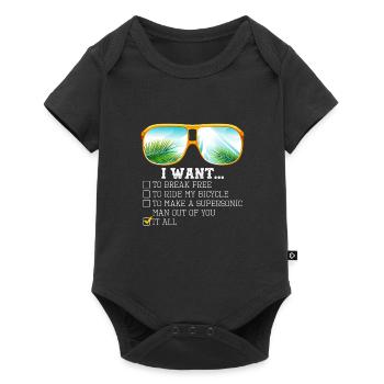 I Want To Break Free To Ride My Bicycle - Baby Premium short-sleeve bodysuit - black - Front