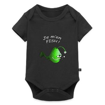 Je m'en FISH tshirt humour poisson fish - Body à manches courtes Premium Bébé - noir - Devant