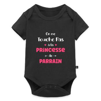 On ne touche pas à la princesse de parrain - Body à manches courtes Premium Bébé - noir - Devant