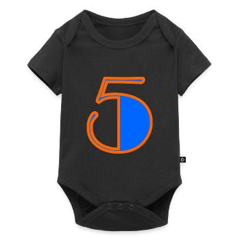 5. 5 YEARS. 5TH ANNIVERSARY. BIRTHDAY 5 YEARS. - Baby Premium short-sleeve bodysuit - black - Front