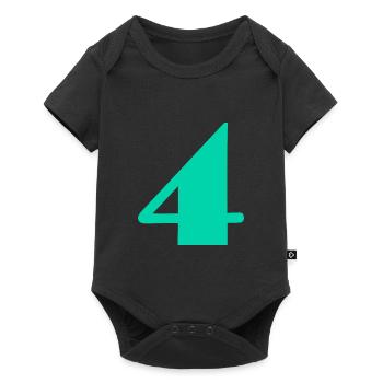 4 YEARS,4TH BIRTHDAY,4 BIRTHDAY,4 - Baby Premium short-sleeve bodysuit - black - Front