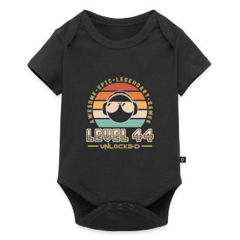 Stufe 44 - Baby Premium Kurzarmbody - Schwarz - Vorne