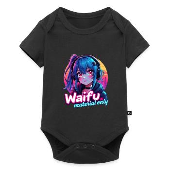 WAIFU UNIQUEMENT - VAPORWAVE GAMERGIRL - Body à manches courtes Premium Bébé - noir - Devant