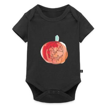 Autumn Pumpkin Halloween October Gift Idea - Baby Premium short-sleeve bodysuit - black - Front